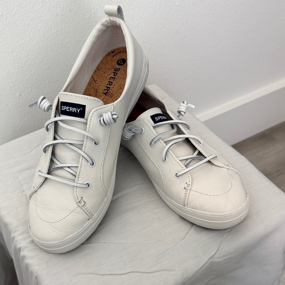 Sperry Crest Vibe Leather Slip-On Sneakers (women’s size 12)